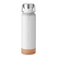 Sticlă cu perete dublu 500 ml personalizată, alb