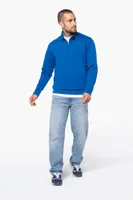 Bluză bărbați Kariban Zip Neck personalizată, pe model