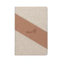 Notebook A5 cu încărcător 15W personalizat, vedere zona de personalizare