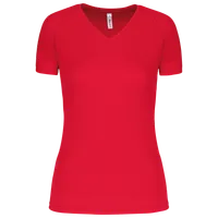 Tricou damă Proact V-neck Short-sleeved Sports personalizat, roșu