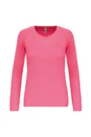 Tricou cu mânecă lungă damă Proact Sports personalizat, roz