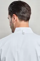 Jachetă unisex Premier Chef S Zip-close Short Sleeve personalizată, pe model