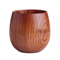 Cană din lemn de stejar 250 ml personalizată, vedere zona de personalizare