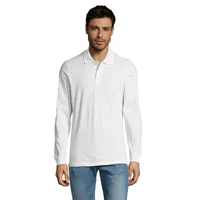 PERFECT MEN LSL POLO 180g personalizat, white