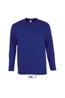 Tricou cu mânecă lungă bărbați SOL'S Monarch Round Collar personalizat, albastru