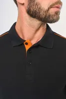 Tricou polo bărbați Designed To Work Short-sleeved Contrasting Daytoday personalizat, pe model