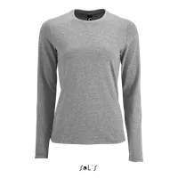 Tricou cu mânecă lungă damă SOL'S Imperial Lsl personalizat, gri