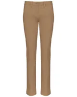 Pantaloni damă Kariban Chino Trousers personalizați, maro