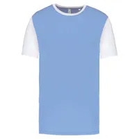 Tricou unisex Proact Adults Bicolour Short-sleeved personalizat, albastru
