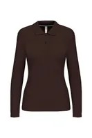 Tricou polo damă Kariban personalizat, maro