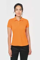 Tricou polo damă Designed To Work Short-sleeved personalizat, pe model