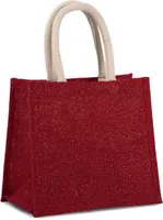 Sacoșă Kimood Jute Canvas Tote Medium personalizată, roșu, în context