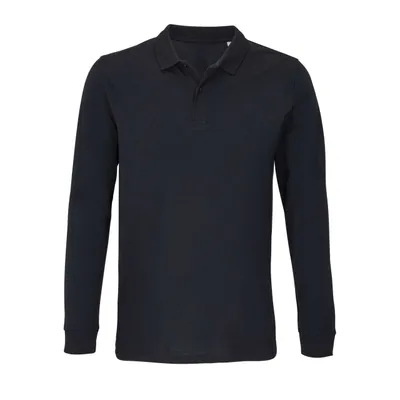 Tricou polo unisex SOL'S Planet Lsl personalizat, negru