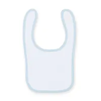 Baveță Larkwood Plain And Contrast Bib personalizată, alb