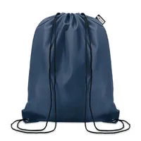 Sac cu cordon 190T RPET personalizat, albastru marin francez