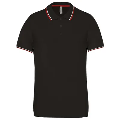 Tricou polo bărbați Kariban Short-sleeved personalizat, negru