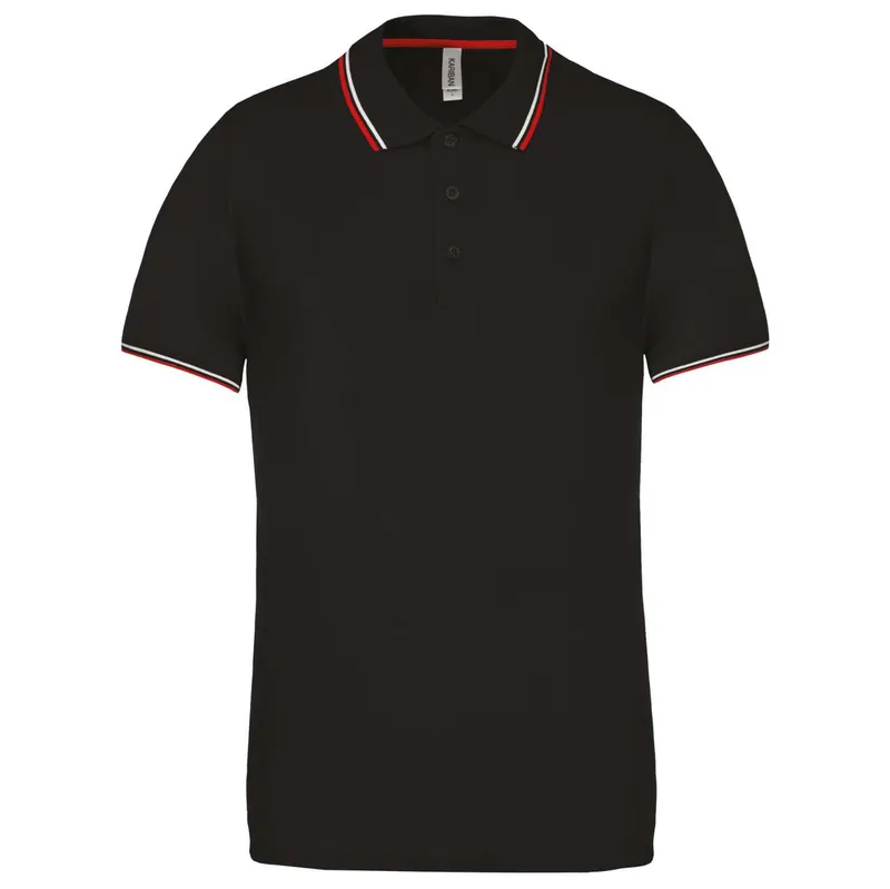 Tricou polo bărbați Kariban Short-sleeved personalizat, negru