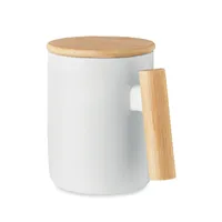 Cană porțelan + capac 380 ml personalizată