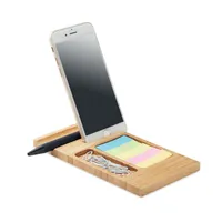 Suport telefon din bambus personalizat, vedere lateral