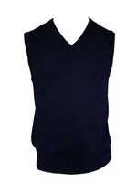 Bluză bărbați Legend Classics V-neck Sleeveless Pullover Fine Gauge Cotton personalizată, albastru