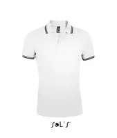 Tricou polo bărbați SOL'S Pasadena personalizat, alb