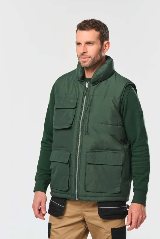 Vestă unisex Designed To Work Quilted Bodywarmer personalizată, pe model