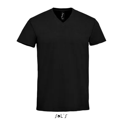 Tricou bărbați SOL'S Imperial V V-neck personalizat, negru