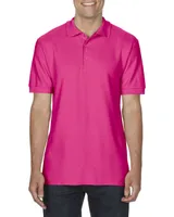 Tricou polo unisex Gildan Premium Cotton® Adult Double Piqué personalizat, roz