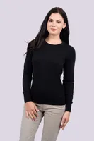 Bluză damă Legend Classics Crew Neck Fine Gauge Cotton Pullover personalizată, pe model