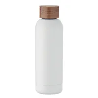Sticlă cu perete simplu 700 ml personalizată, alb