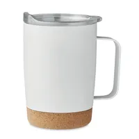 Pahar cu perete dublu de 300ml personalizat, alb
