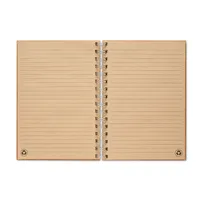 Notes A5 din bambus cu spira personalizat, vedere spate