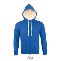 Jachetă unisex SOL'S Sherpa Zipped With Sherpa Lining personalizată, albastru