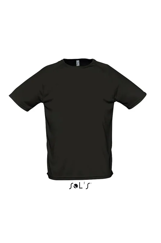 Tricou bărbați SOL'S Sporty Raglan Sleeved personalizat, negru