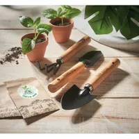 3 unelte de grădină în pungă RP personalizat, vedere zona de personalizare