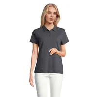 Tricou polo damă Sol's Pulse personalizat, gri șobolan