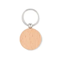 Breloc rotund din lemn personalizat