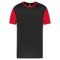 Tricou unisex Proact Adults Bicolour Short-sleeved personalizat, negru