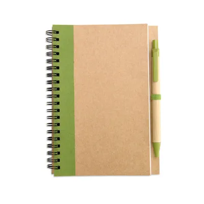 Bloc notes reciclat și pix