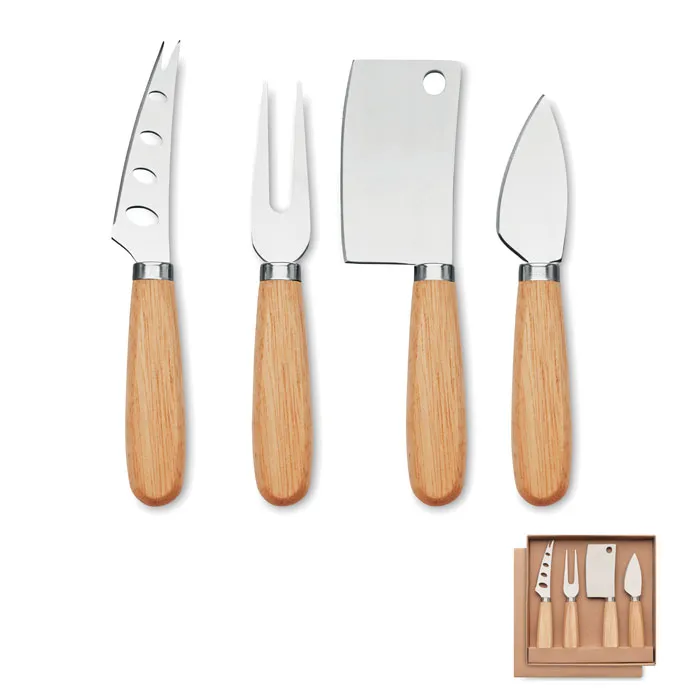 Set de 4 cuțite de brânză
