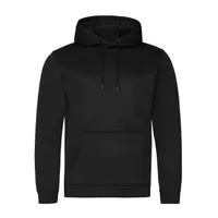 Hanorac unisex Just Hoods Sports Polyester personalizat, negru