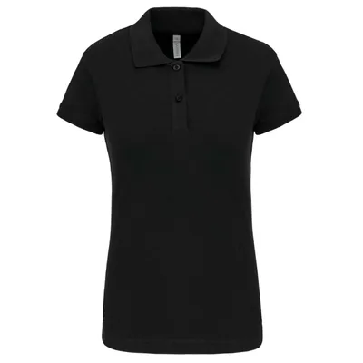 Tricou polo damă Kariban Brooke Short-sleeved personalizat, negru