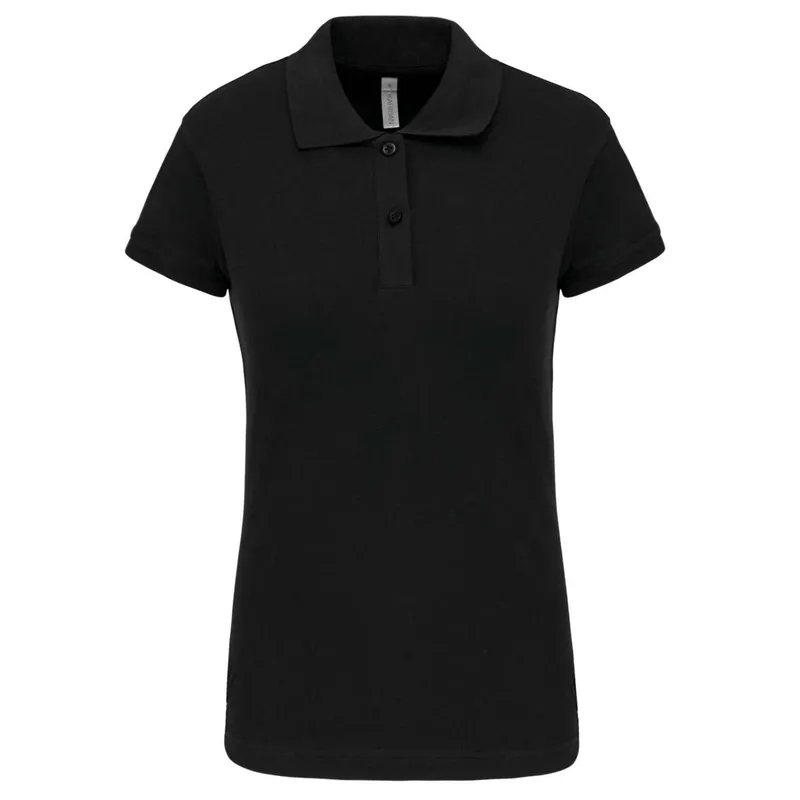 Tricou polo damă Kariban Brooke Short-sleeved personalizat, negru