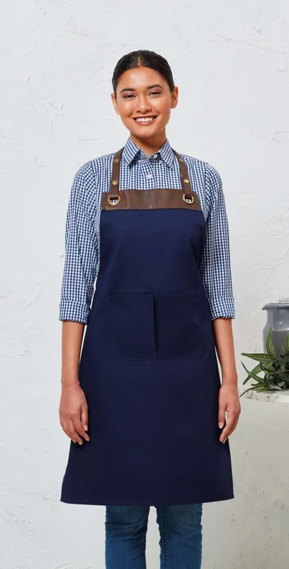 Șorț Premier Espresso Bib personalizat, pe model