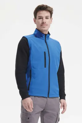 Jachetă softshell bărbați SOL'S Rallye Sleeveless Softshell personalizată