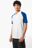 Tricou polo bărbați Kariban Baseball Short-sleeved personalizat, pe model