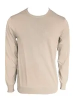 Bluză bărbați Legend Classics Crew Neck Fine Gauge Cotton Pullover personalizată, maro