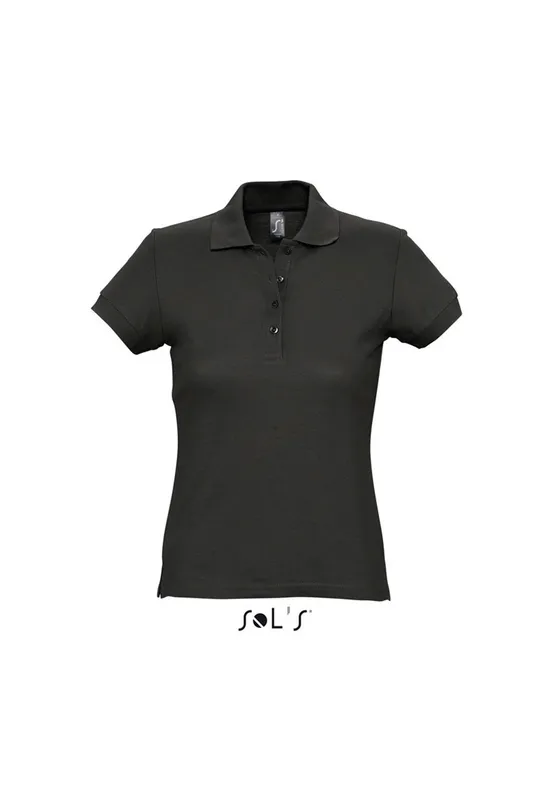 Tricou polo damă SOL'S Passion personalizat, negru