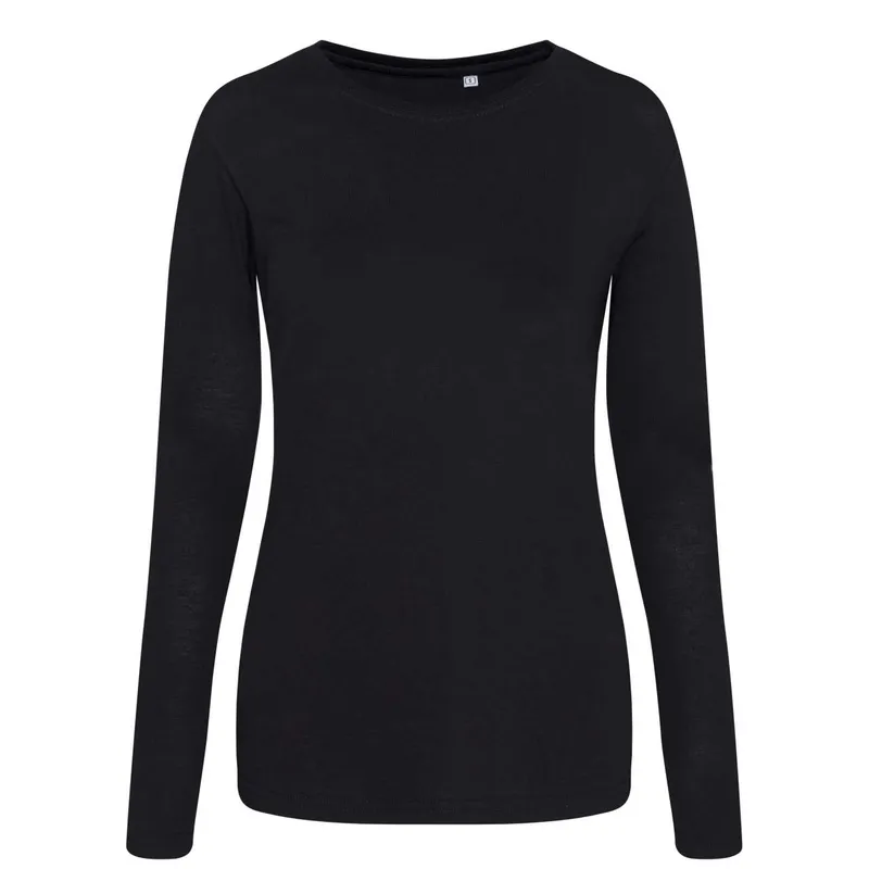 Tricou damă Just Ts Girlie Tri-blend T personalizat, negru