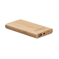 Powerbank bambus 4000 mAh personalizat, vedere zona de personalizare